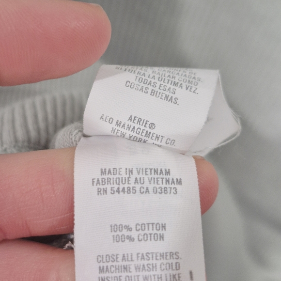 Aerie Textured Ribved Henley Long Sleeve Hoodie - Picture 7 of 7